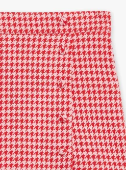 Skirt, Shorts-Sergent Major Barbapapa pink and red houndstooth print skort