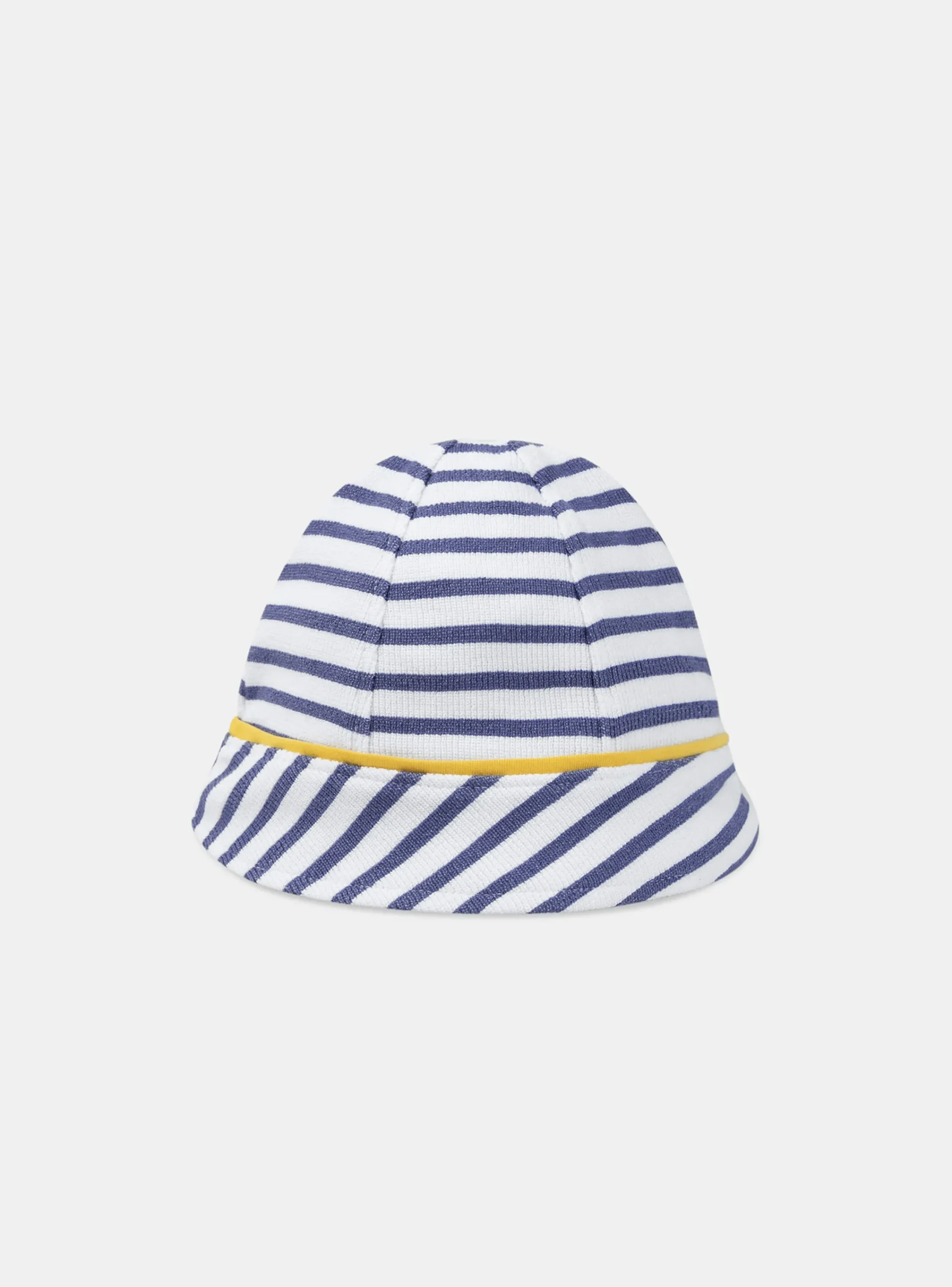 Hat, Mittens-Sergent Major Beanie hat in striped terry towelling