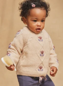 Knitwear, Sweater, Cardigan | Knitwear, Sweater, Cardigan-Sergent Major Beige cabled sweater