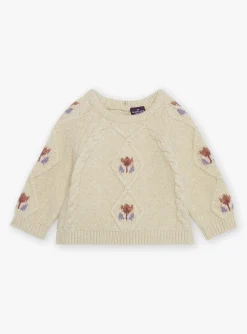 Knitwear, Sweater, Cardigan | Knitwear, Sweater, Cardigan-Sergent Major Beige cabled sweater