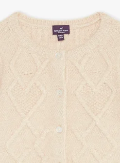 Knitwear, Sweater, Cardigan | Knitwear, Sweater, Cardigan-Sergent Major Beige cable-knit cardigan