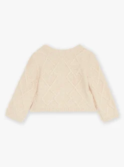 Knitwear, Sweater, Cardigan | Knitwear, Sweater, Cardigan-Sergent Major Beige cable-knit cardigan