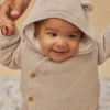 Coat, Cardigan-Sergent Major Beige knit hooded jacket