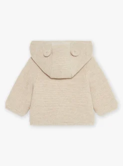 Coat, Cardigan-Sergent Major Beige knit hooded jacket