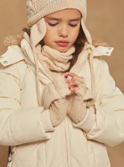 Beany, Scarf, Gloves-Sergent Major Beige knitted gloves
