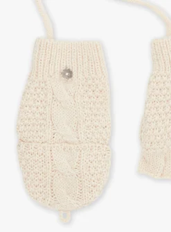 Beany, Scarf, Gloves-Sergent Major Beige knitted gloves
