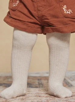 Socks & Tights | Socks & Tights-Sergent Major Beige ribbed tights