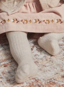 Socks & Tights | Socks & Tights-Sergent Major Beige ribbed tights