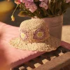 Hat, Scarf | Dress-Sergent Major Beige straw hat