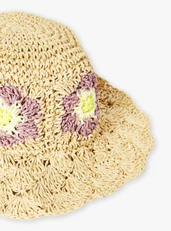 Hat, Scarf | Dress-Sergent Major Beige straw hat