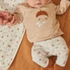 Suits And Ensembles-Sergent Major Beige top, ecru leggings and caramel socks