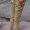 Trousers, Jeans And Legging-Sergent Major Beige twill carrot pants