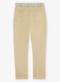 Trousers, Jeans And Legging-Sergent Major Beige twill carrot pants