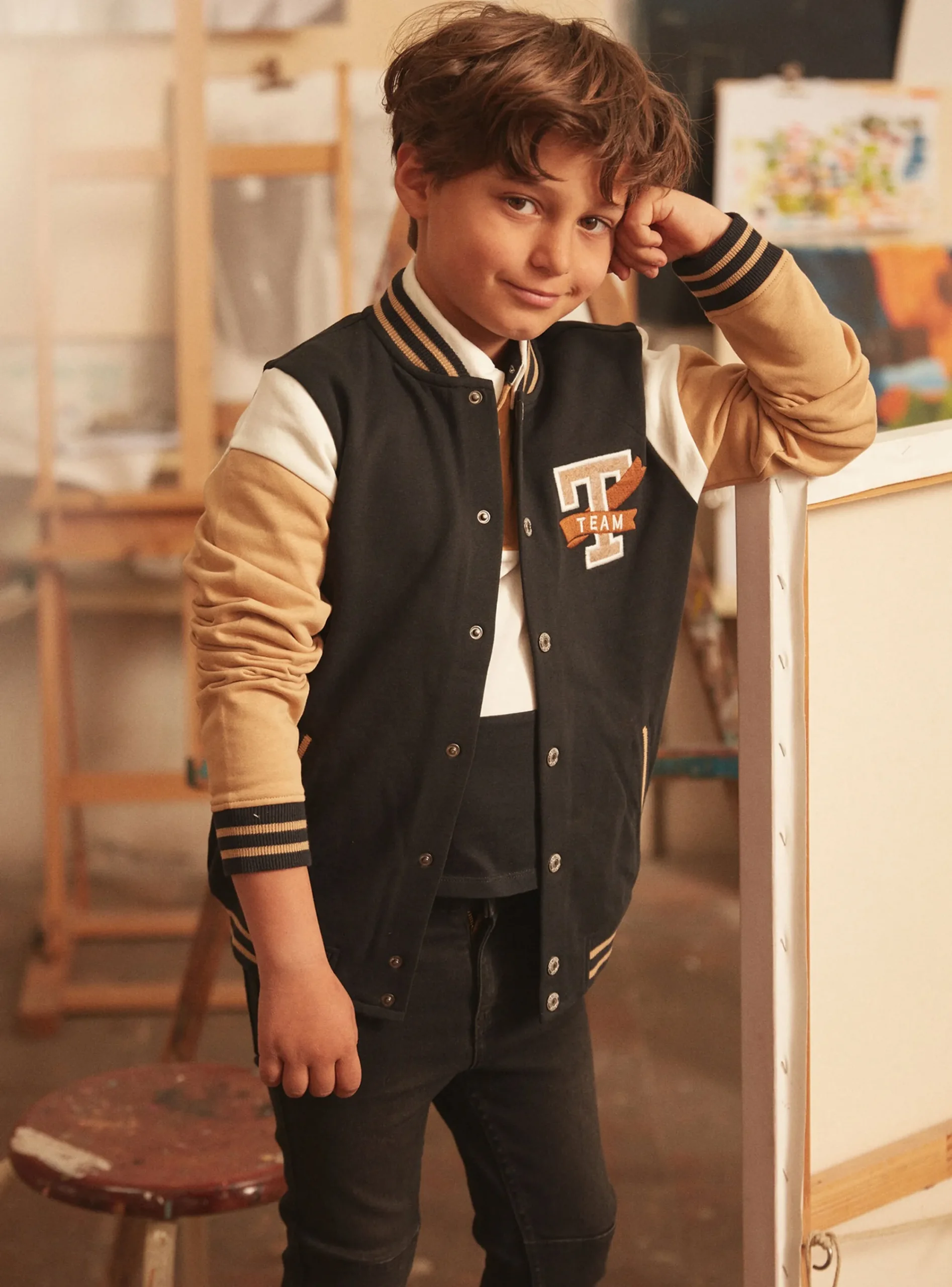 Knitwear, Sweater, Cardigan-Sergent Major Black KIDS CARDIGAN