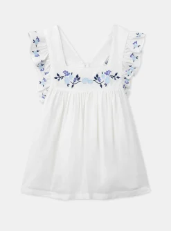 Shirt, T-shirt-Sergent Major Blouse embroidered with flowers