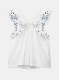 Shirt, T-shirt-Sergent Major Blouse embroidered with flowers