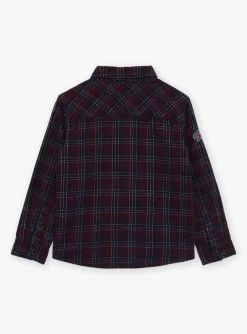 Shirt-Sergent Major Blue and purple plaid shirt