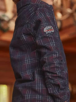 Shirt-Sergent Major Blue and purple plaid shirt