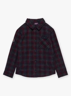 Shirt-Sergent Major Blue and purple plaid shirt