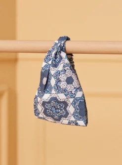 Hat, Headband, Scarf | Hat, Headband, Scarf-Sergent Major Blue and white headband with floral print