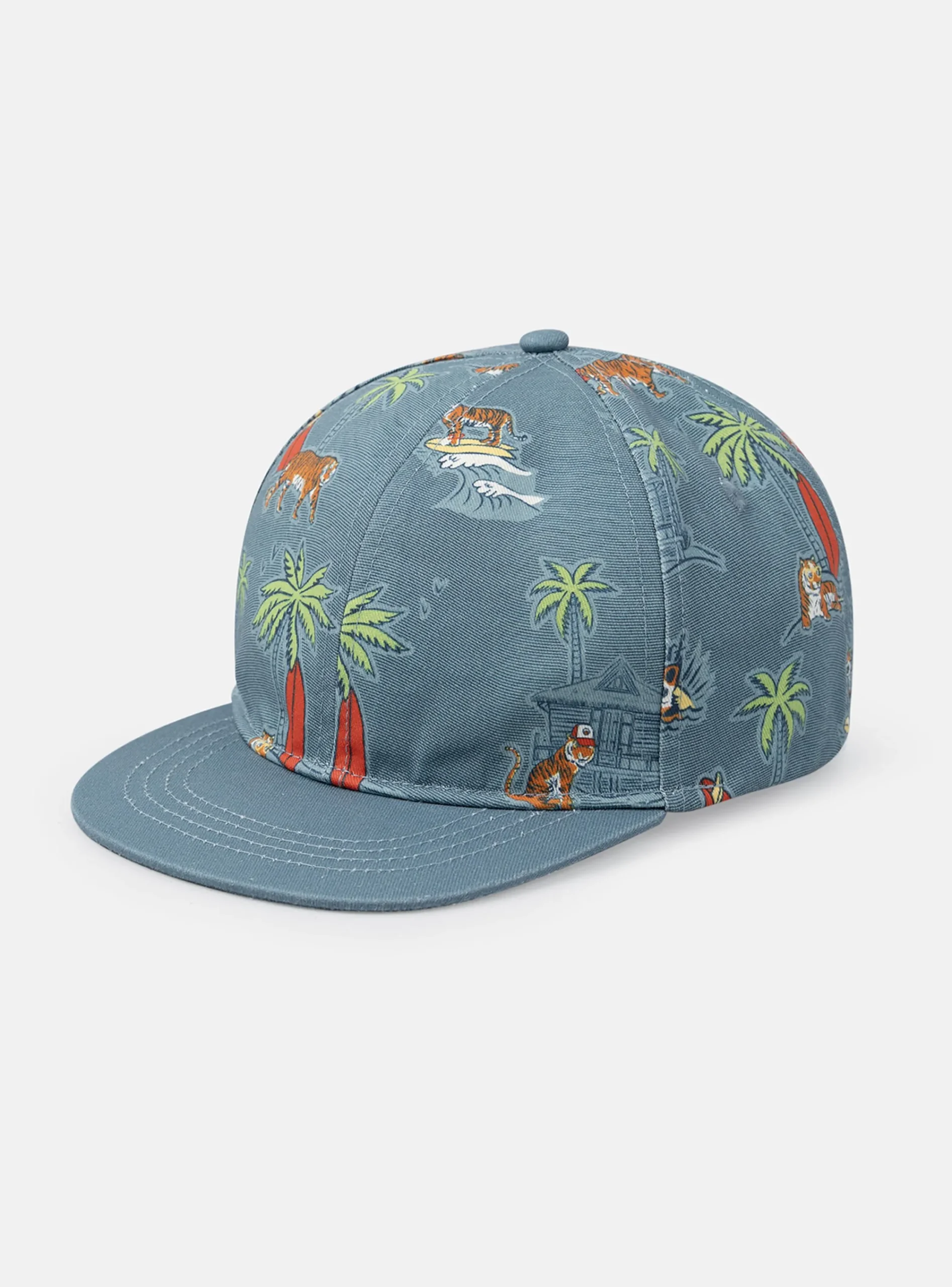 Hats-Sergent Major Blue cap with neat prints