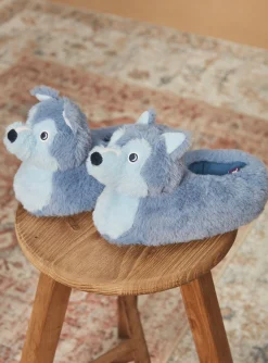Shoes-Sergent Major Blue 3D wolf slippers