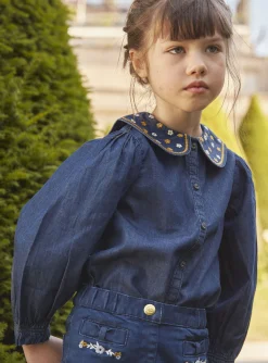 Shirt, T-shirt-Sergent Major Blue denim blouse