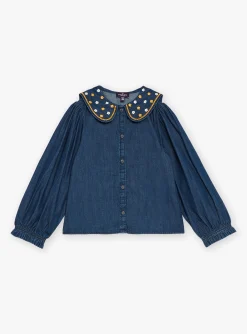 Shirt, T-shirt-Sergent Major Blue denim blouse