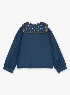 Shirt, T-shirt-Sergent Major Blue denim blouse