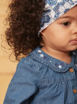 T-shirts & Shirts | T-shirts & Shirts-Sergent Major Blue denim blouse with ruffled collar