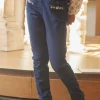 Trousers, Jeans And Legging-Sergent Major Blue denim slim jeans