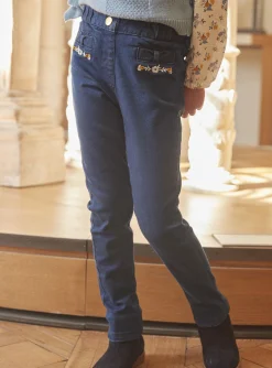 Trousers, Jeans And Legging-Sergent Major Blue denim slim jeans