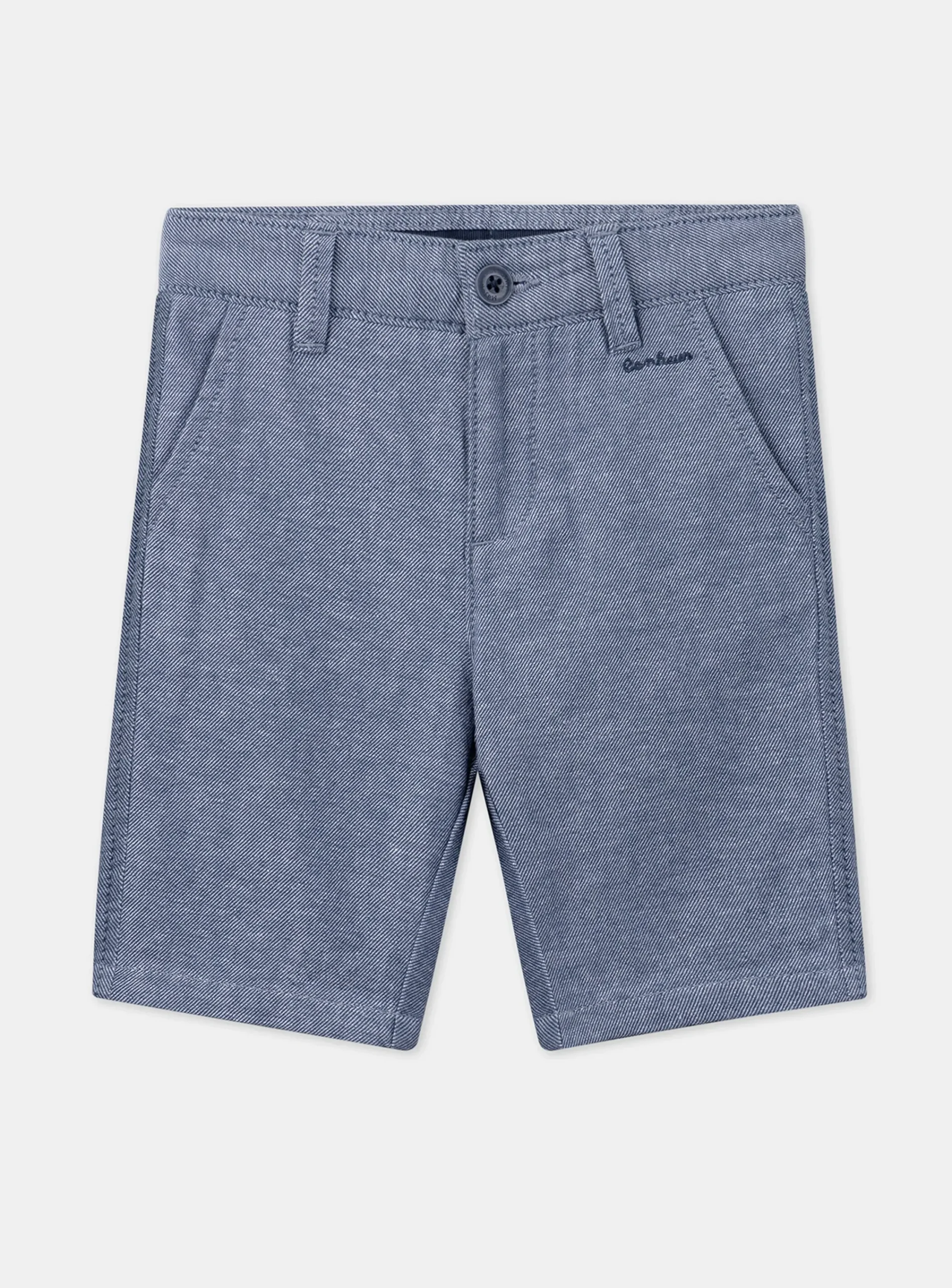 Bermuda Shorts-Sergent Major Blue embroidered Bermuda shorts