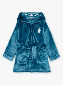 Pajamas-Sergent Major Blue hooded robe