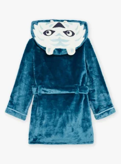 Pajamas-Sergent Major Blue hooded robe