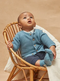 Coat, Cardigan-Sergent Major Blue knitted cardigan