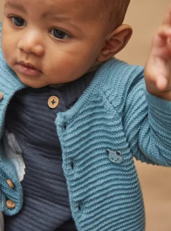 Coat, Cardigan-Sergent Major Blue knitted cardigan