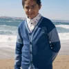 Knitwear, Sweater, Cardigan-Sergent Major Blue long-sleeved cashmere cardigan