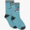 Underwear & Socks-Sergent Major Blue socks with bear jacquard