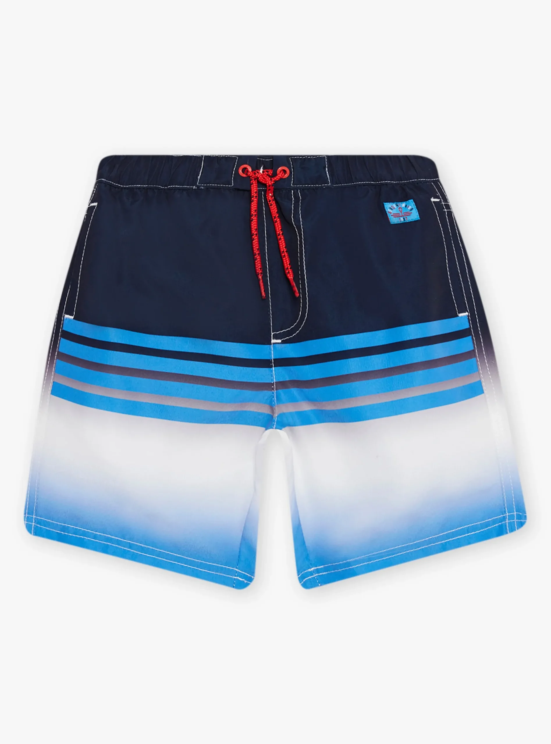 Swimsuit-Sergent Major Blue striped swim shorts child boy