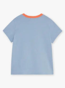 T-shirt, Polo Shirt-Sergent Major Blue t-shirt with airplane motif