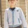 Knitwear, Sweater, Cardigan-Sergent Major Blue vest with stripe print