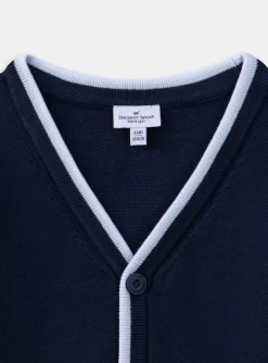 Knitwear, Sweater, Cardigan-Sergent Major Blue V-neck cardigan
