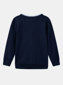 Knitwear, Sweater, Cardigan-Sergent Major Blue V-neck cardigan