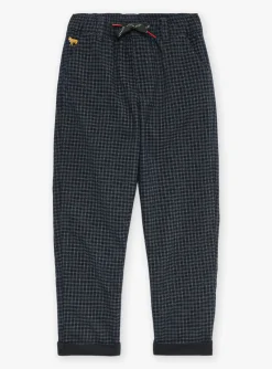 Trousers, Jeans-Sergent Major Bottle-green plaid pants