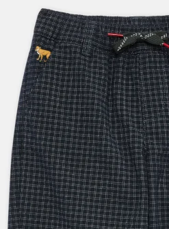 Trousers, Jeans-Sergent Major Bottle-green plaid pants