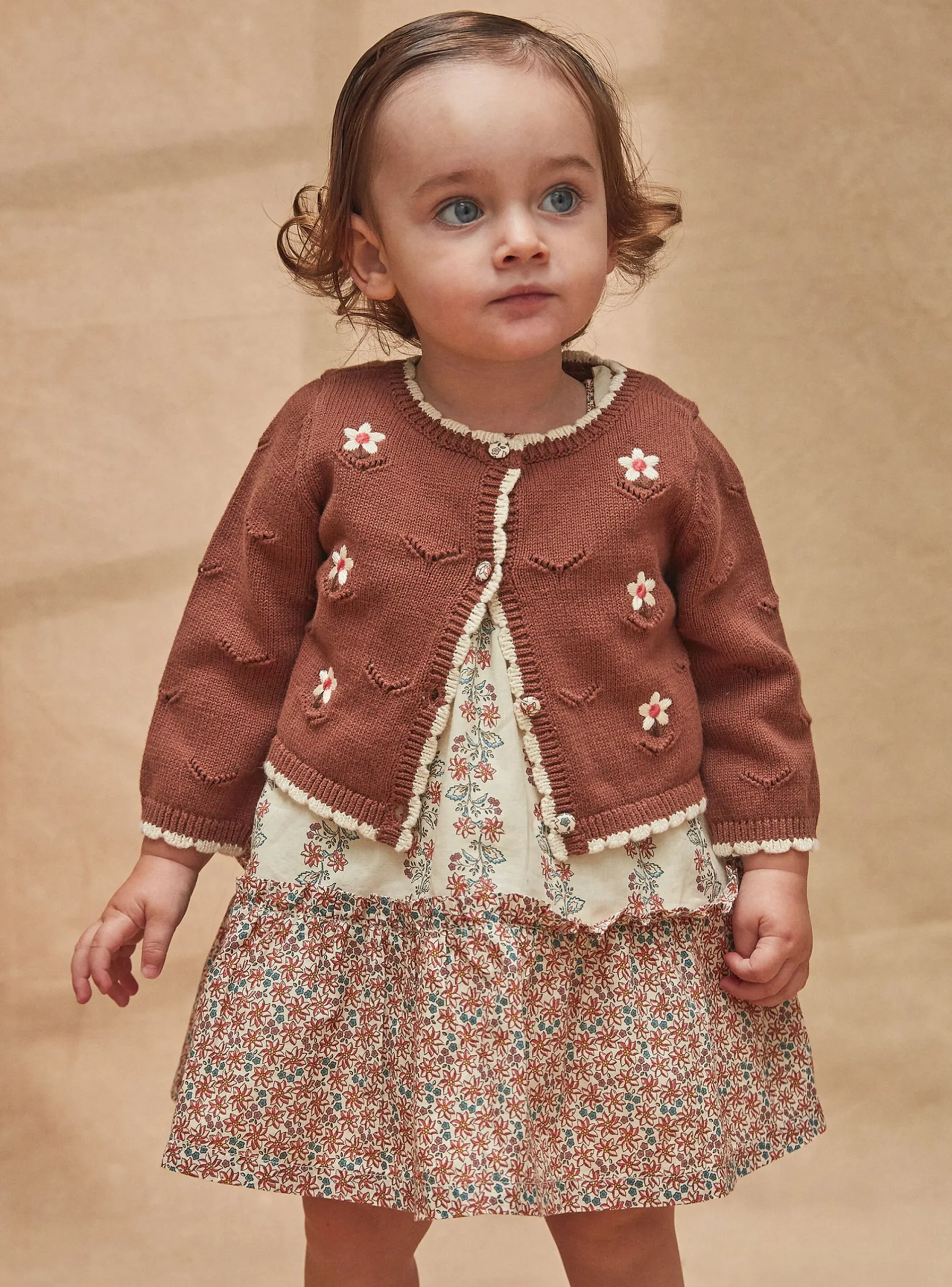 Knitwear, Sweater, Cardigan | Knitwear, Sweater, Cardigan-Sergent Major Brown CARDIGAN