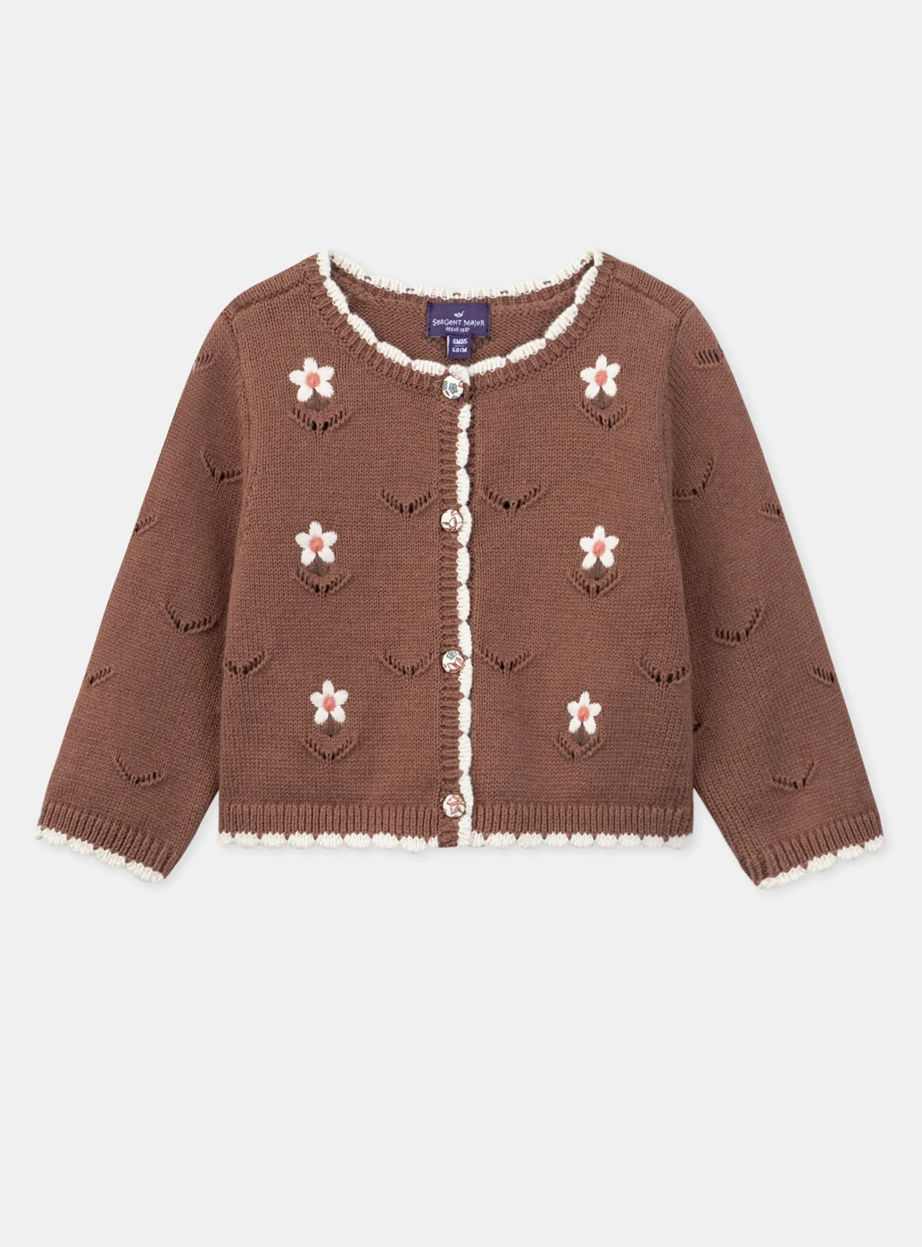 Knitwear, Sweater, Cardigan | Knitwear, Sweater, Cardigan-Sergent Major Brown CARDIGAN
