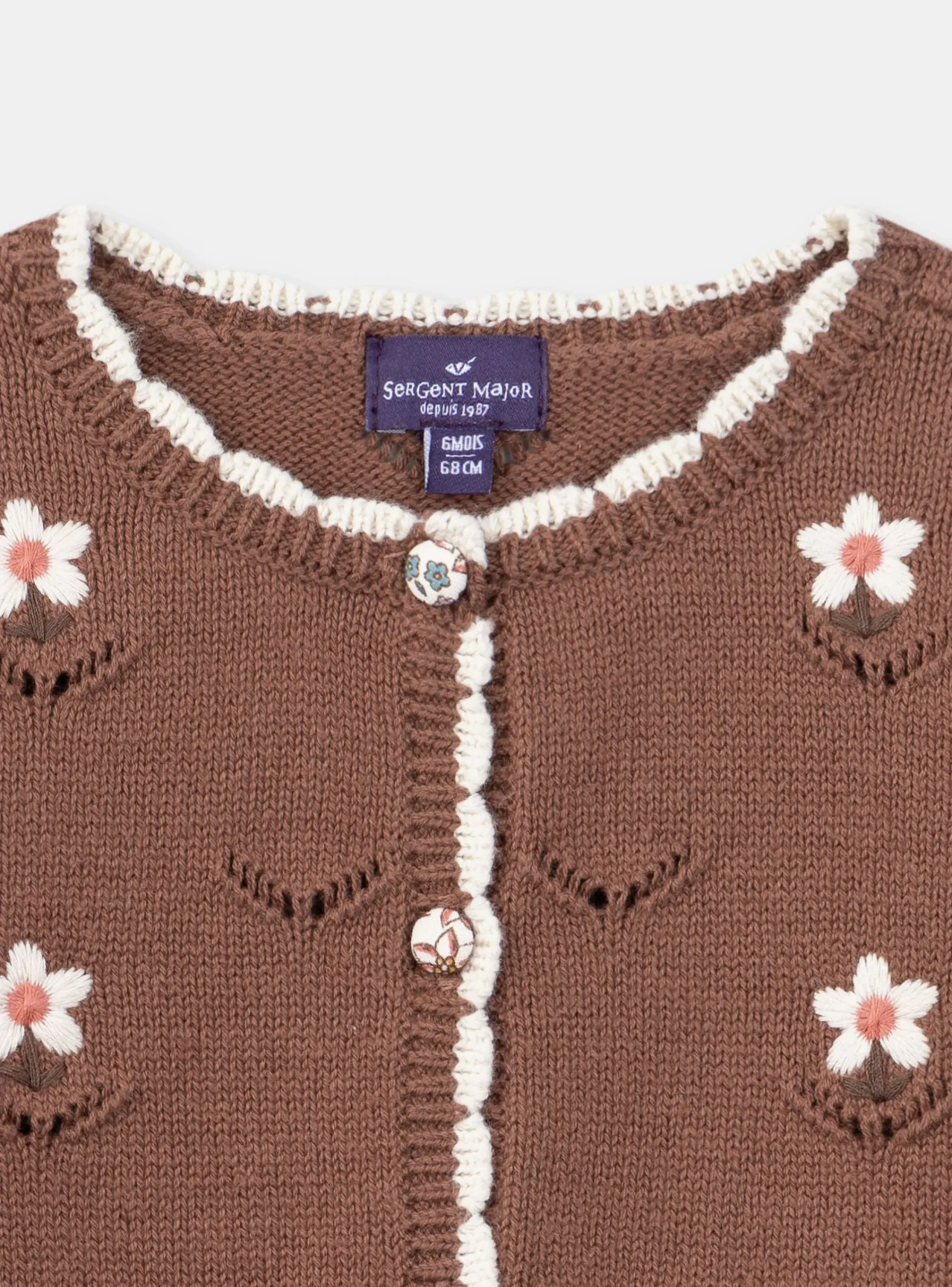 Knitwear, Sweater, Cardigan | Knitwear, Sweater, Cardigan-Sergent Major Brown CARDIGAN