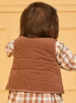 Knitwear, Sweater, Cardigan | Knitwear, Sweater, Cardigan-Sergent Major Brown CARDIGAN WHITHOUT SLEEVES
